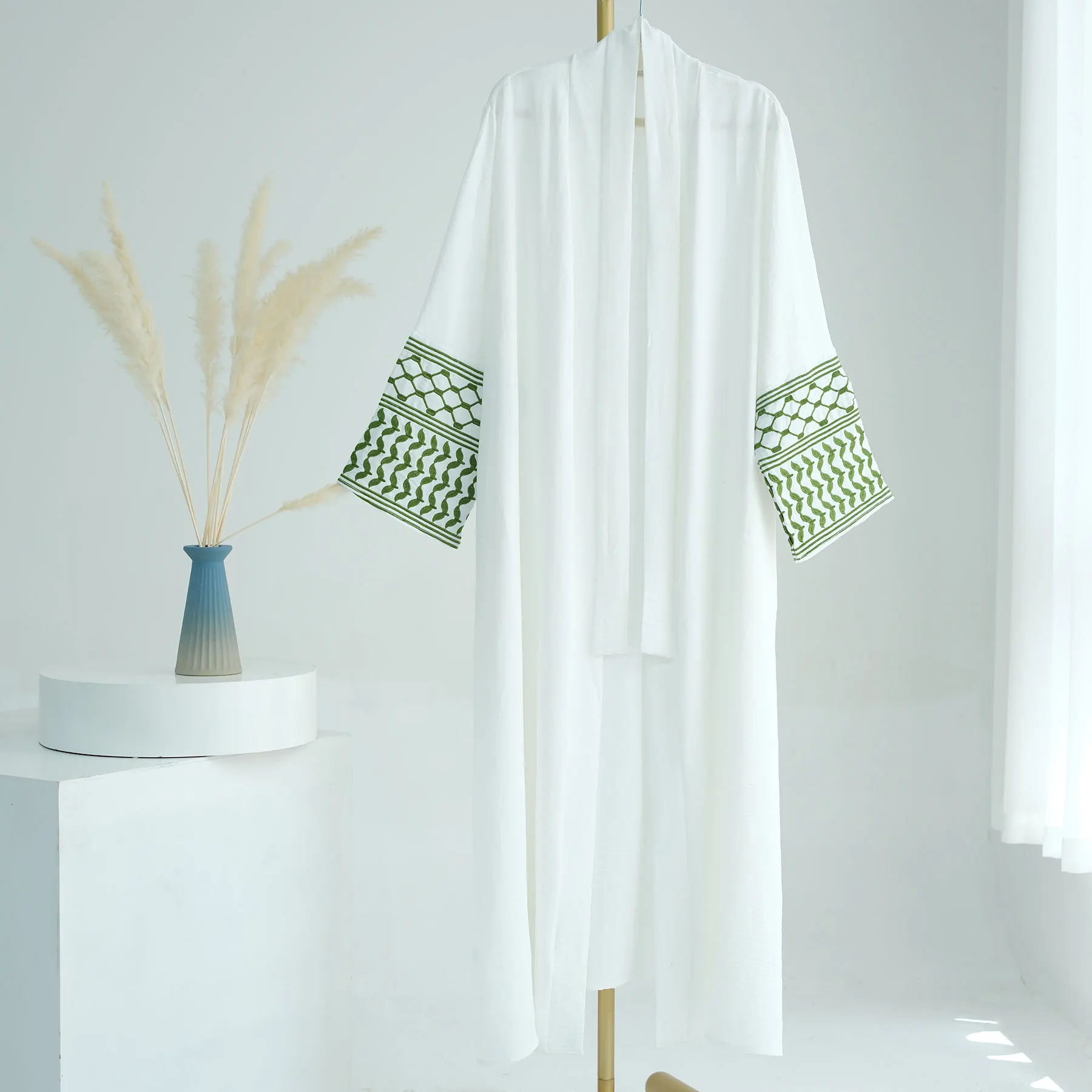 Islamic Clothing Plain Modesty Long Dress Simple Muslim Women Daily Clothes Open Abaya