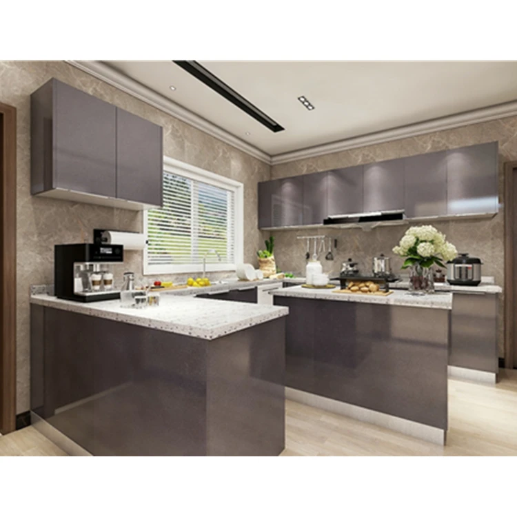 New Professional Designs Custom Modern Kitchen Cabinets Wood Kitchen Cabinet Doors Manufacturer Direct Sale