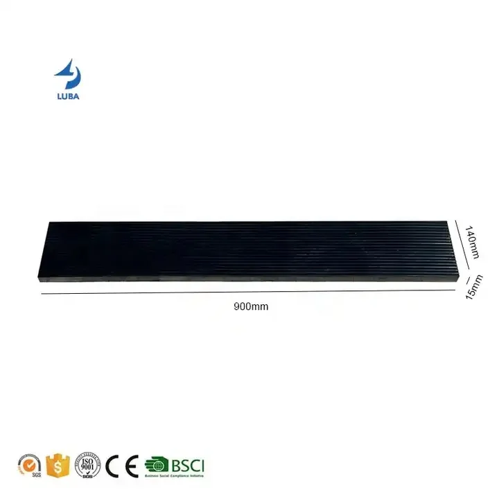 900*140*15mm Hot Selling Traffic Road Door Floor Anti-Pressure Rubber Safety Kerb Ramp