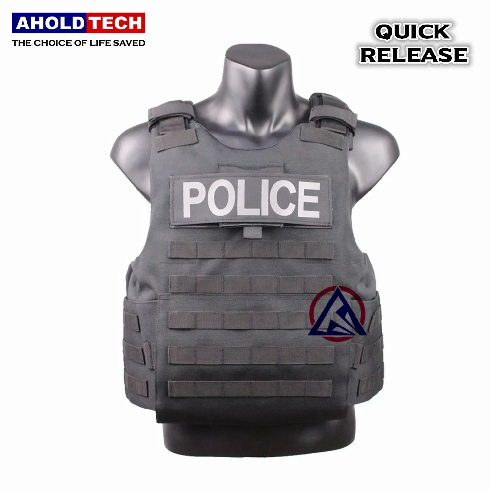 Aholdtech Light weight NIJ IIIA 3a Tactical Molle Quick Release Bulletproof Ballistic Vest Level 4 For Army Military Police