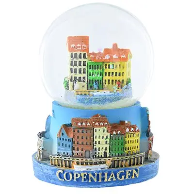 Souvenir Custom Sweden Snow Globe countries resin 3D building architecture Snowglobe Copenhagen Rosenborg