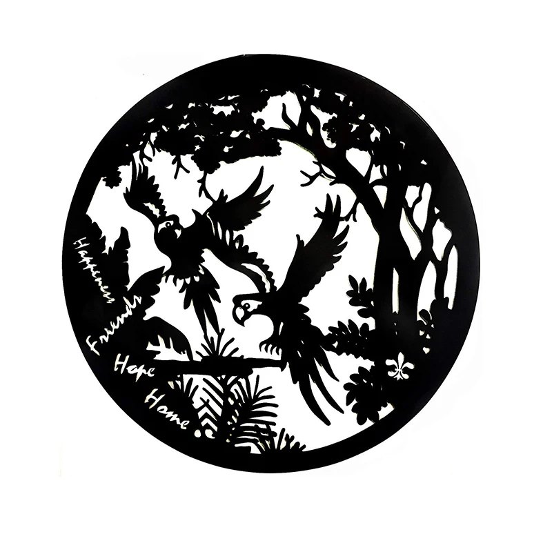 Wholesale Wall Art Eagle Wall Decorations With Round Frame Metal Home Decor Wall