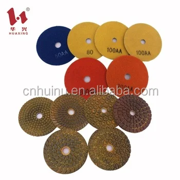 4 inch diamond resin flexible grinding polishing pad for floor polisher