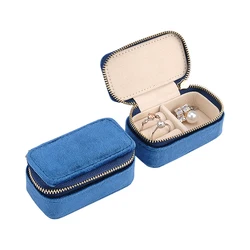 Custom Velvet storage gift jewellery boxes luxury cases logo printed packaging organizer leather jewelry box