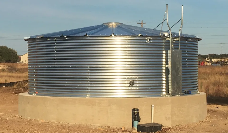 Factory Price Corrugated Steel Water Tank 5000 Liter Gallon  Galvanized Steel Rainwater Harvesting Tanks Cylindrical Round Tank