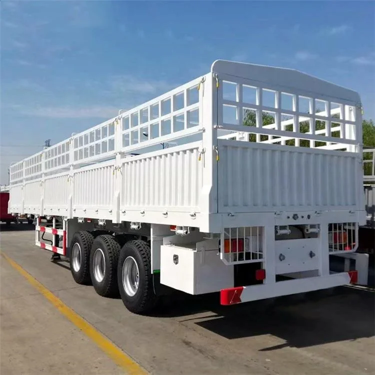 3/4 axles Multi wheel heavy tractor sidewall semi-trailer (Flatbed Fence tipper tanker Optional) cargo truck trailer