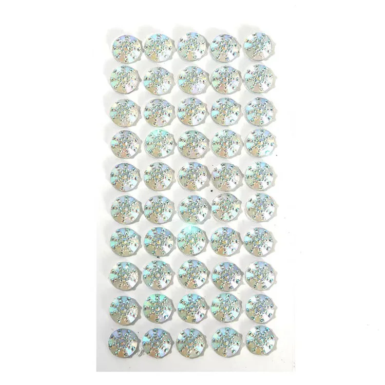 Scrapbooking Gem Stickers Adhesive Crystal Rhinestone Sticker Sheet With Glue