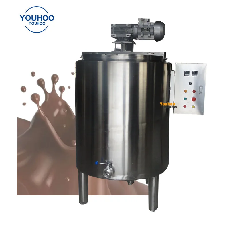 500L large volume white black chocolate melting mixing insulation tank machine for sale