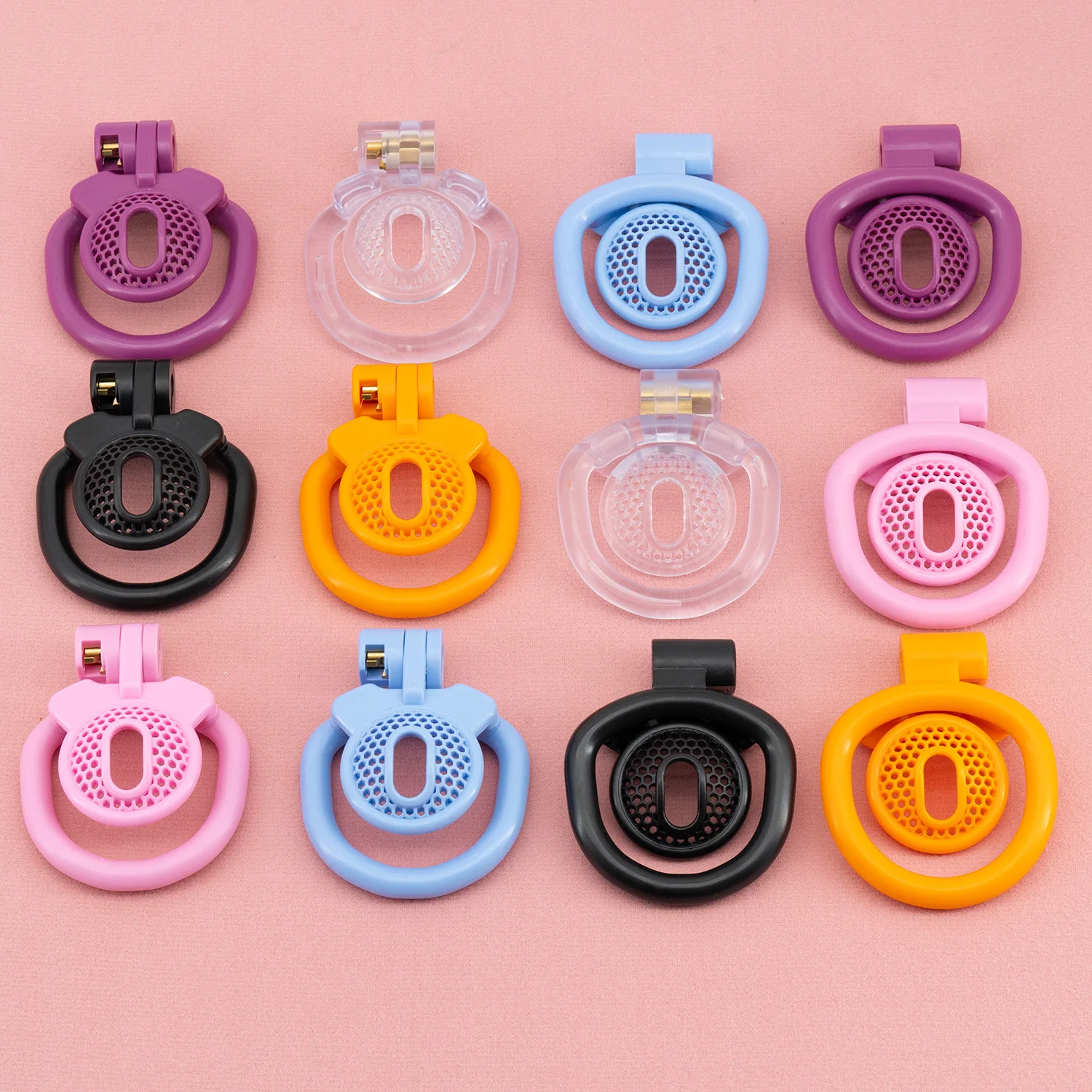 Honeycomb style positive and negative male chastity locks device penis cage sex toys for men