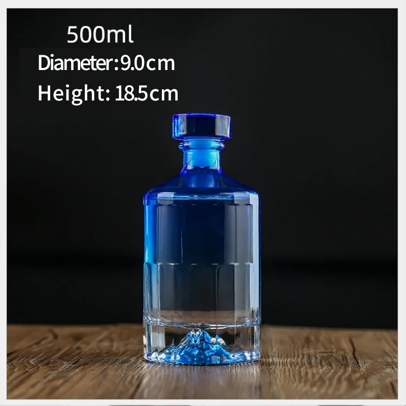500ml beautiful and high-end Baijiu bottle, unique vodka bottle, gin bottle.