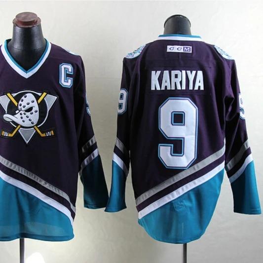 Утки 9 #96 # хоккея негабаритных хоккейная команда Американский футбол Джерси Молодежная футбольная форма