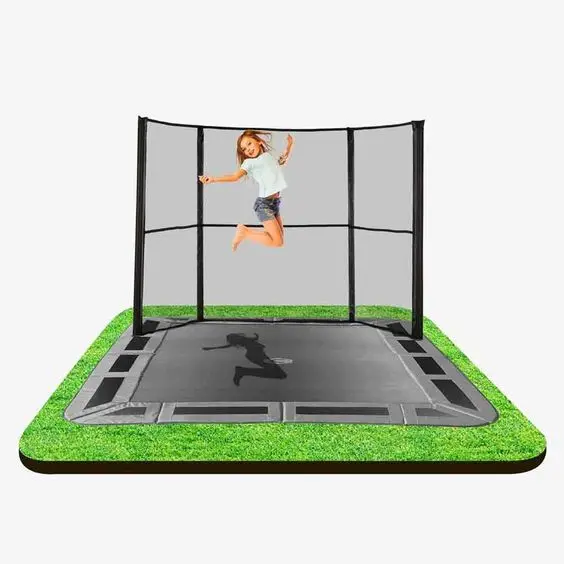 In-Ground  rectangular Trampoline and Enclosure