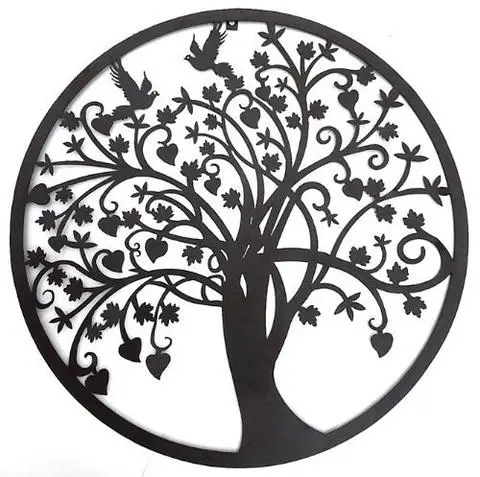 Neutral-color classic metal tree of life design metal tree art