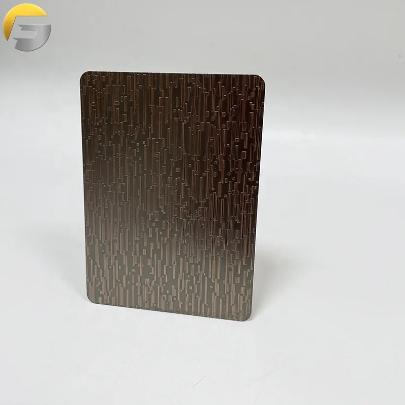 V3078 Copper Etched Stainless Steel Sheet 2022 Hot Selling Professional Factory
