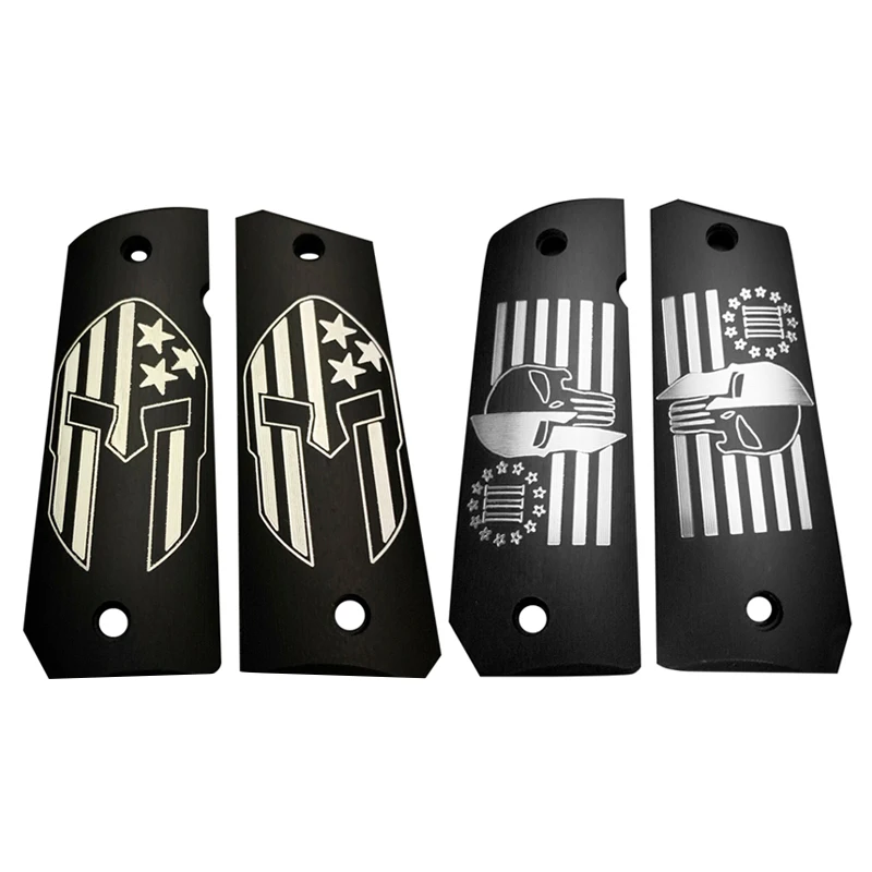 Anodized colors aluminum 1911 pistol grips cover with custom logos