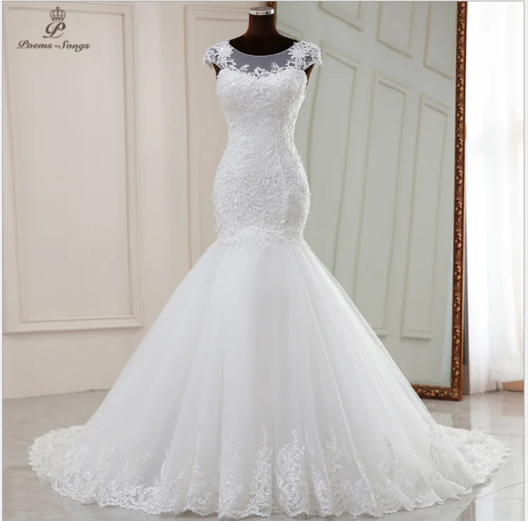 2021 White Fashion Vestido De Noiva Bridal Tulle Mariage Women Wedding Dress