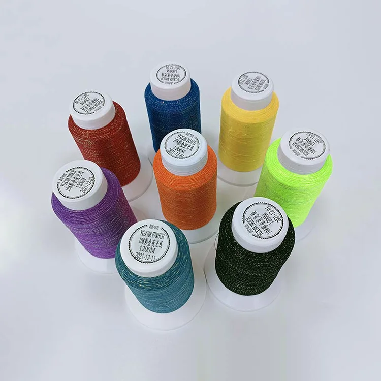 Прямая продажа с завода, полиэфирная светящаяся Вышивальная нить, многоцветная светящаяся в темноте Вышивальная нить для вечеринки