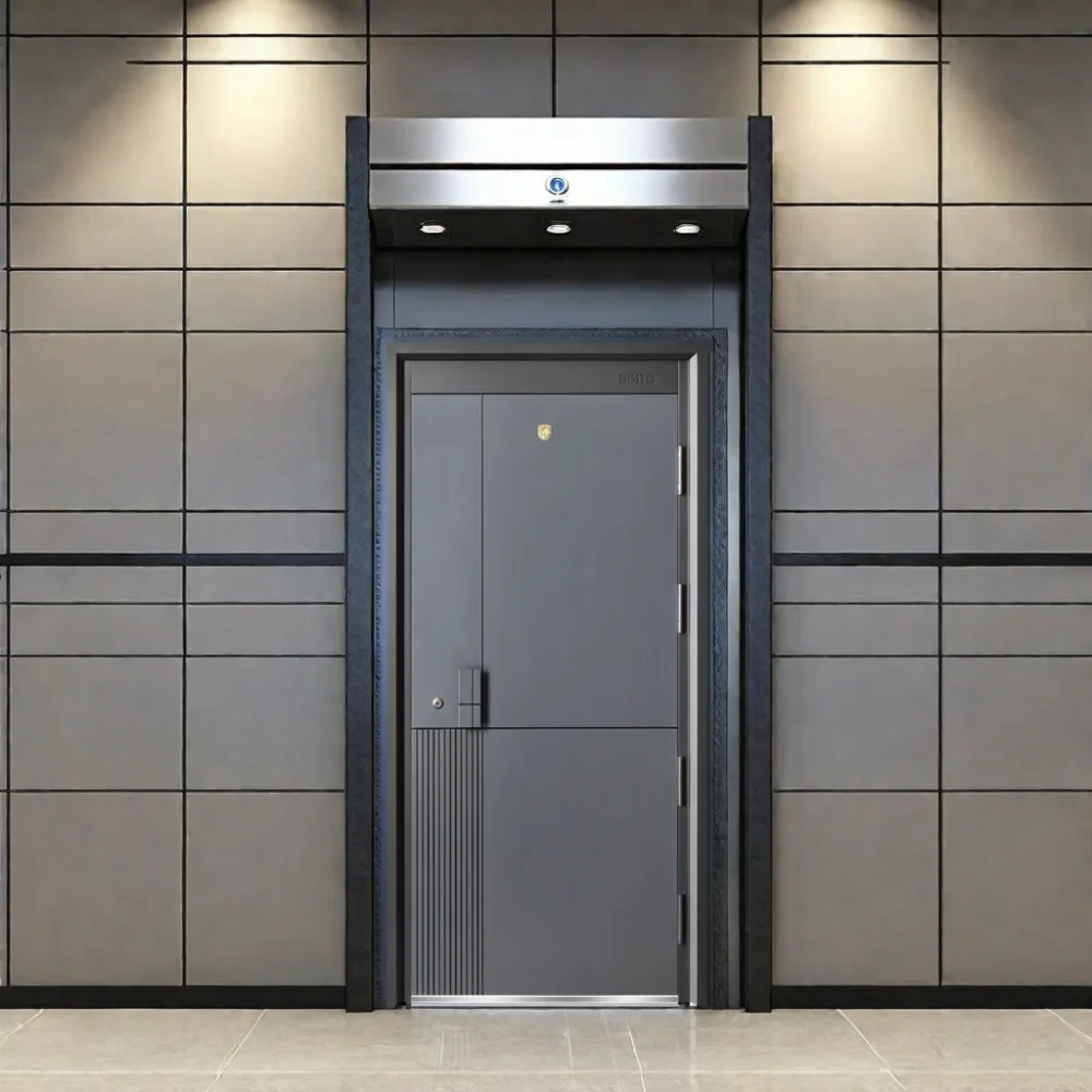 New American Design American Door Villa Entry Office Safe Room Security Entrance Metal Cold Rolling Steel Doors For Out