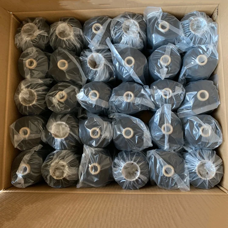 factory price high quality latex cover polyester elastic thread for socks 100# black rubber yarn