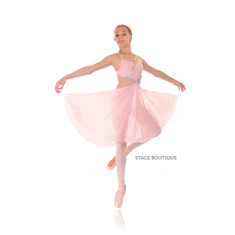Cheap Elegant Lyrical Modern Dance Costumes for Women Ballet Dress Adult Contemporary Dance Dresses Practice Clothing