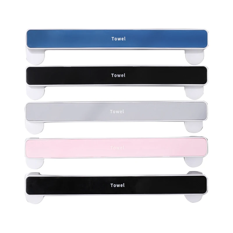 Wholesale Plastic Wall Mounted Towel Holder Bar Bathroom Towel Shelf shoe Rack Plastic Towel Rack Hanger