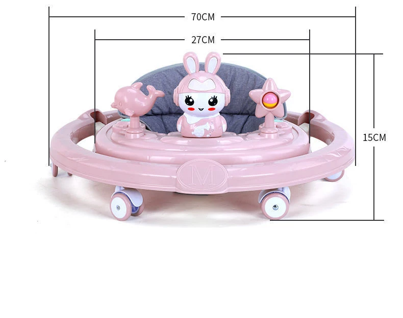Foldable baby walker can sit and push