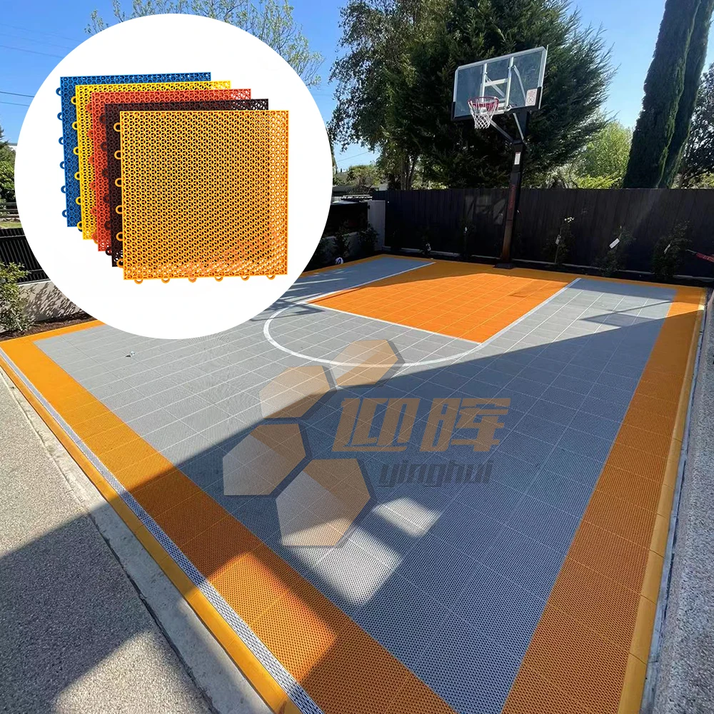 O-01 PP Portable Modular Interlocking Sports Flooring Tiles Outdoor Basketball Netball Pickleball Sport Court Floor Suppliers