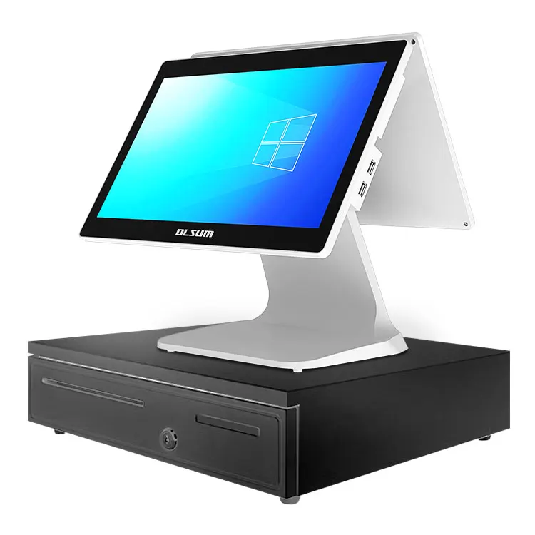 High quality All in one pc android system wholesale price Dural screen linux pos machine credit card pos machine