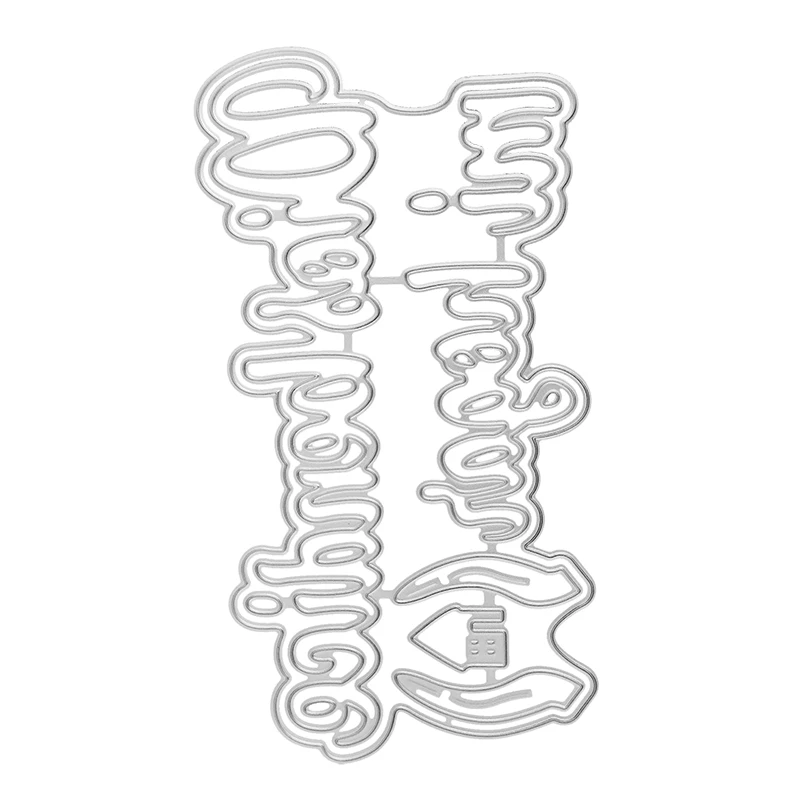 AAGU DIY Craft Metal Cutting Die Scrapbook Embossed Paper Card Album Craft Template Stencil Dies Spanish Phrase Scrap Craft Dies