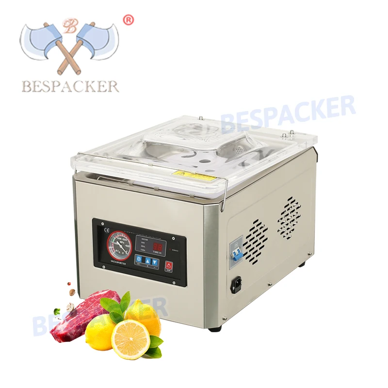 Bespacker DZ-300 table top chamber vaccum sealer chicken food packing machine