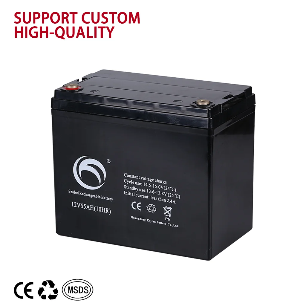 High Quality Deep Cycle Maintenance Free Sealed AGM Battery Solar Energy Storage 12 volt 12V 55Ah 60Ah 65Ah Lead Acid Batteries