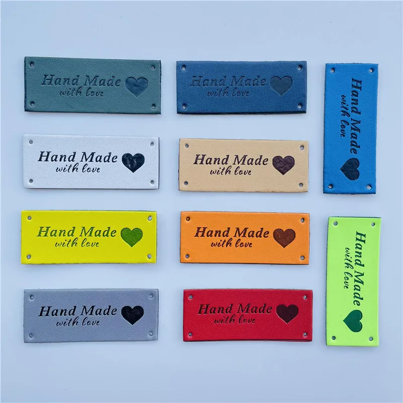 Custom Embossed Leather Patch & Jeans Leather Label and Tags for Clothing