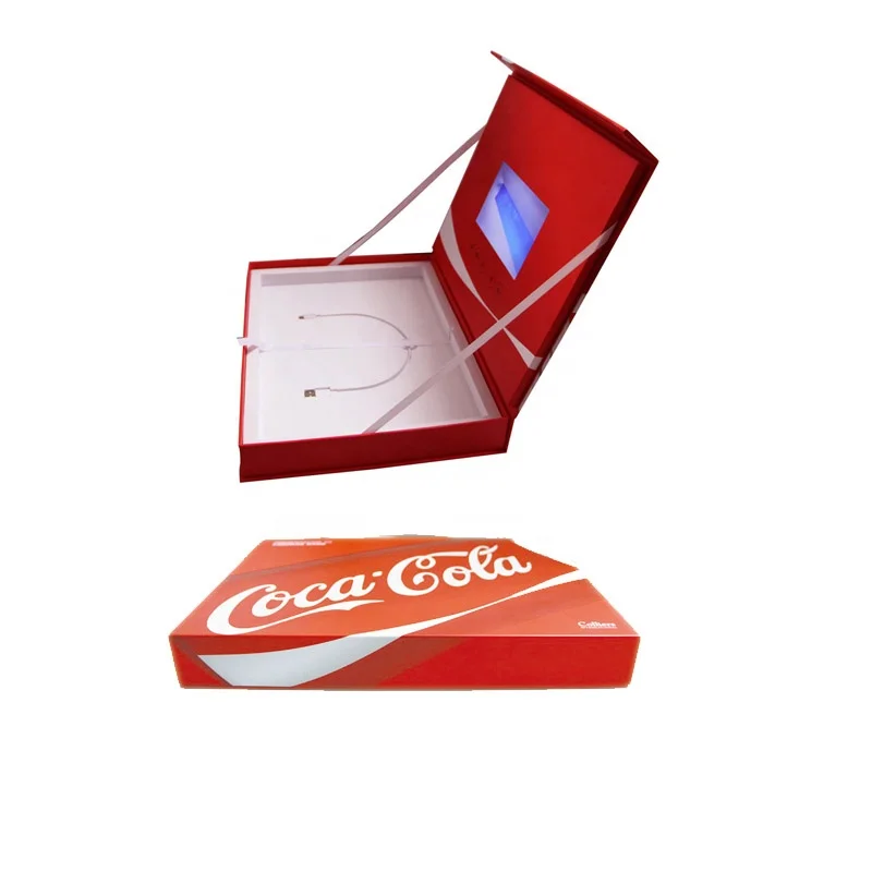 BBT оптовая продажа пользовательских lcd Видео Подарочная коробка приглашение 7 дюймов