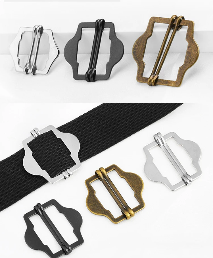 Garment Adjustable Suspenders Overall Buckle Metal Slider Buckle For Vests