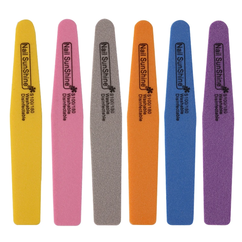 Wholesale Double Side Disposable Buffer Nail Art Half Moon Manufacturer Sponge Manicure Nail File 100/180