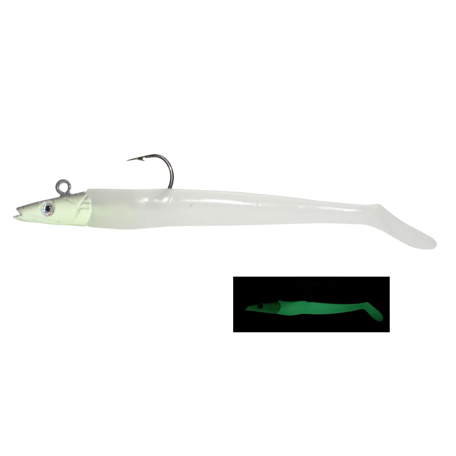 T Tail Soft Fishing Eel Lure  with lead head hook 11cm 22g Lead Hooks with T Tail Soft Body