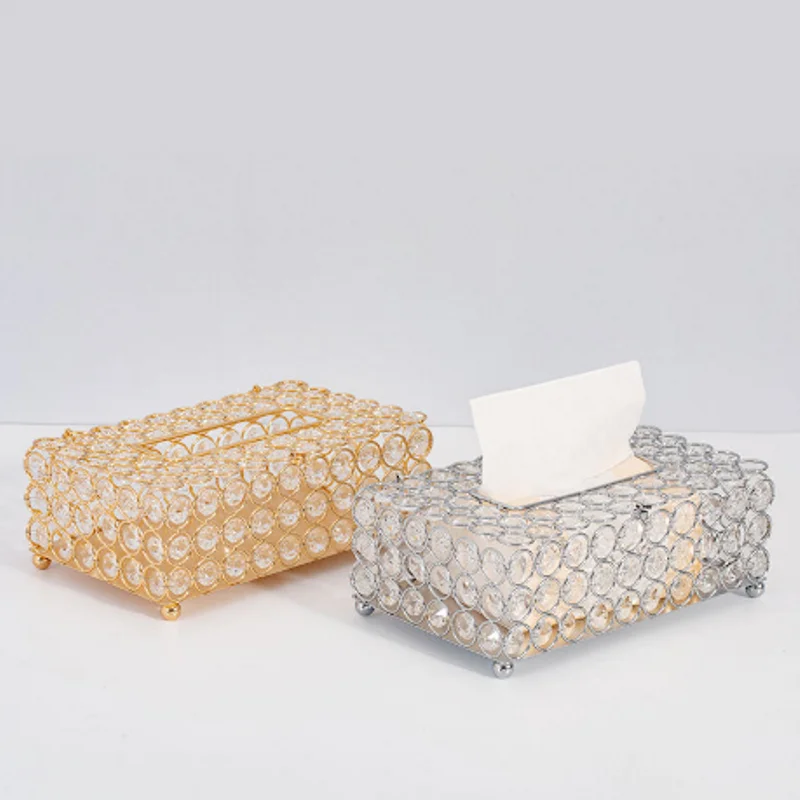 Прозрачная прямоугольная металлическая коробка для салфеток, новинка, для свадебного и домашнего декора. Элегантного дизайна всесезонного