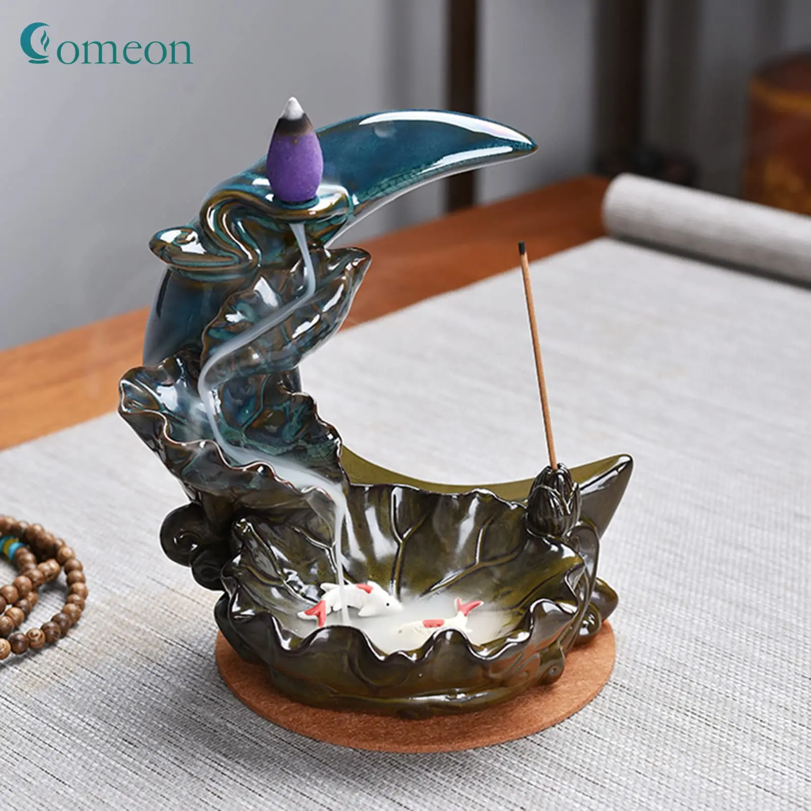 Agarbatti Stand Gas Refill Pen Incense Burner Wooden Pyramid Incense Holder