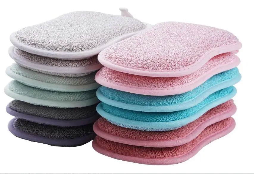 SEQ Microfiber Non-Scratch Dish washing Sponge Kitchen Cleaning Sponges for Kitchen