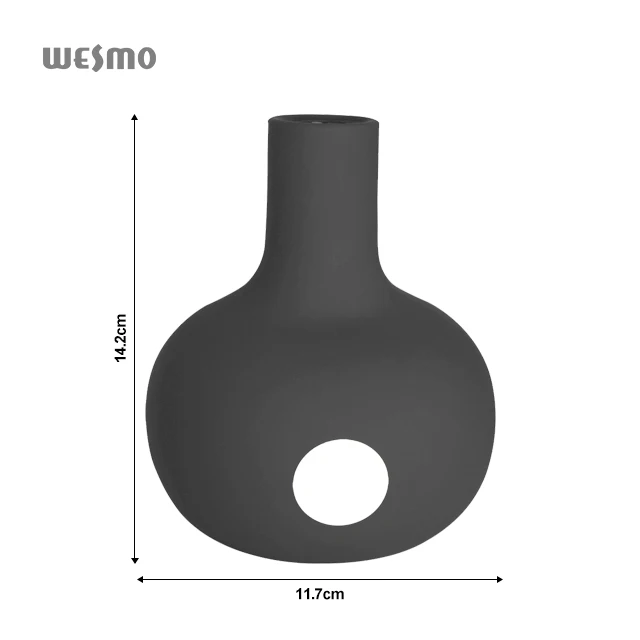 Wabi-sabi Ceramic Vase Decoration Table Ceramic Decoration Ceramic Factory Stoneware Wholesale Flower Vase For Home DecorPopu