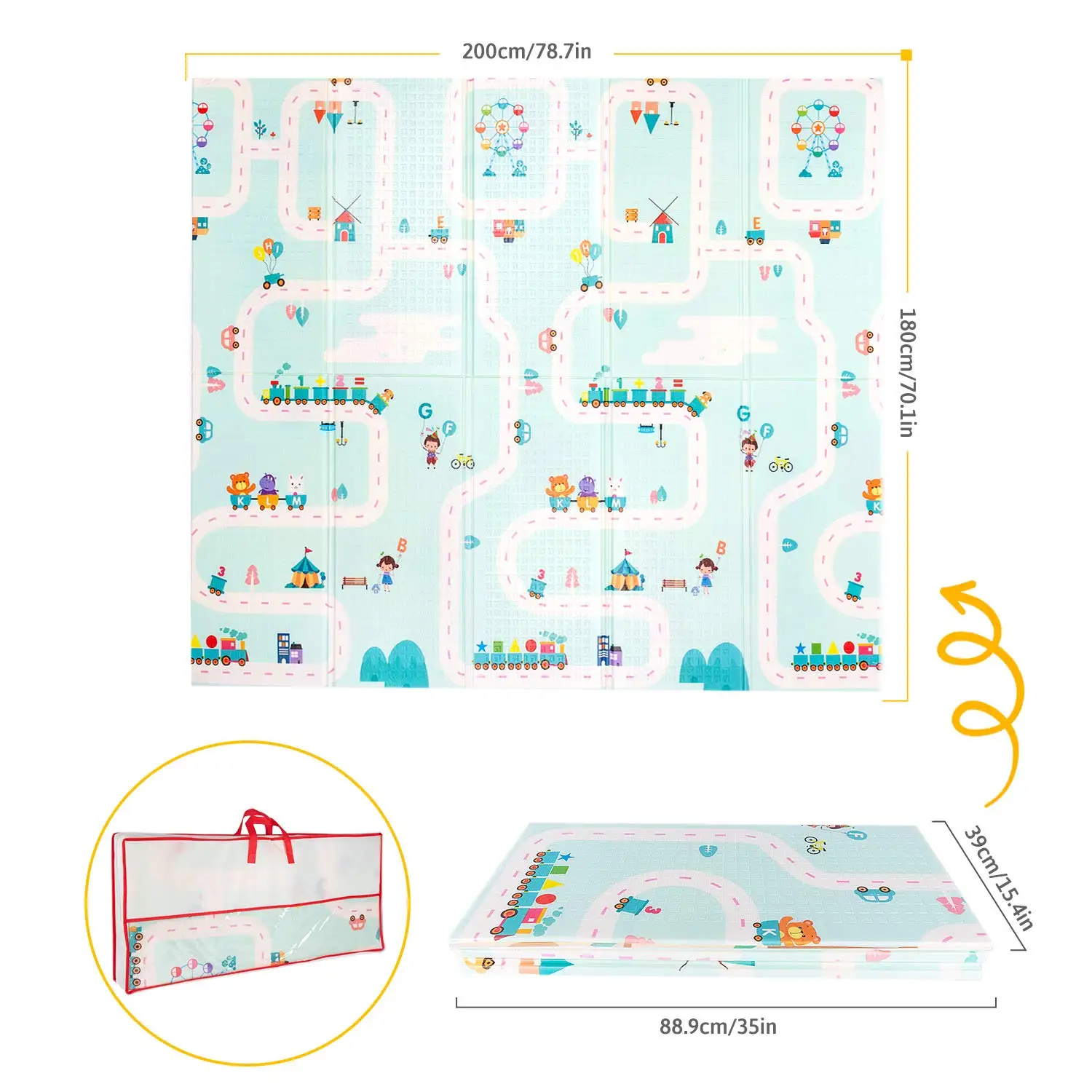 New Design Eco-Friendly Waterproof Baby Play Mat XPE Foam Material Climbing Crawling Folding Play Mat