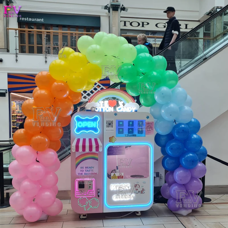 Funvending outdoor vending machine electric sugar cotton candy machine
