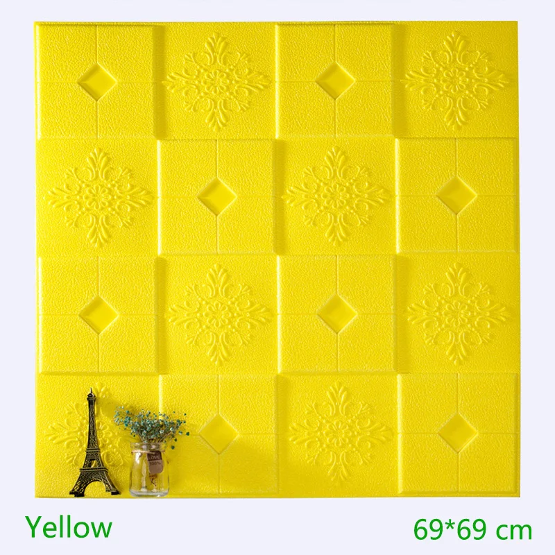 
Pure color easily install self adhesive 3d square design wall panel for interior wall decoration 