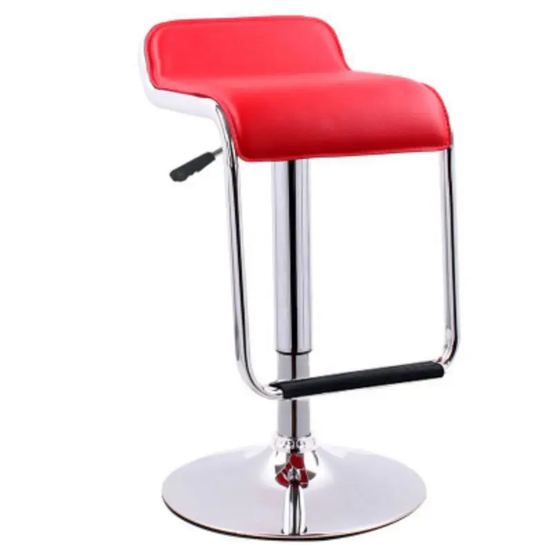 High Quality Low Price Modern Design Kitchen Bar Stool PU Leather Swivel Bar Chairs Without Back For Restaurant and Bars