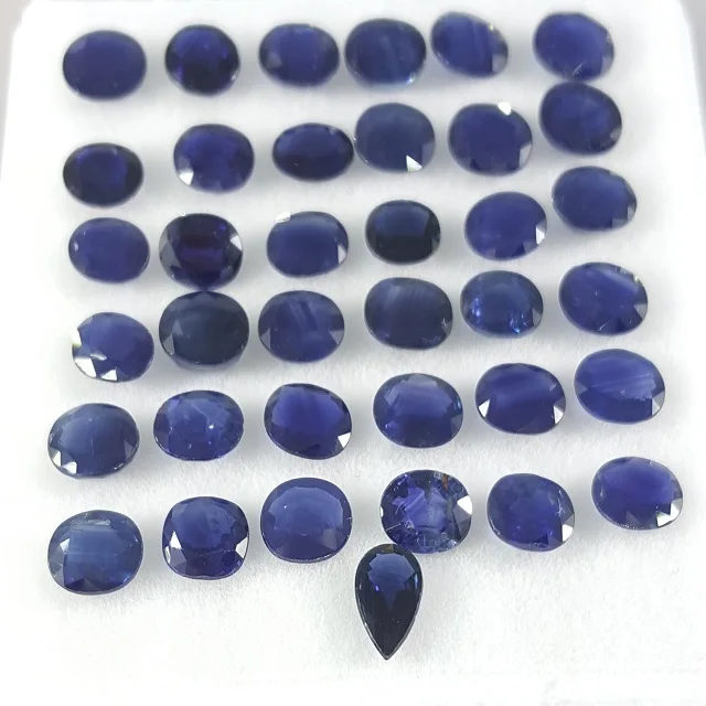 Blue Sapphire Natural 5x7mm Oval Cut Gemstone Diamond or Emerald Material for Jewelry or Jewelry Making Heat Treated