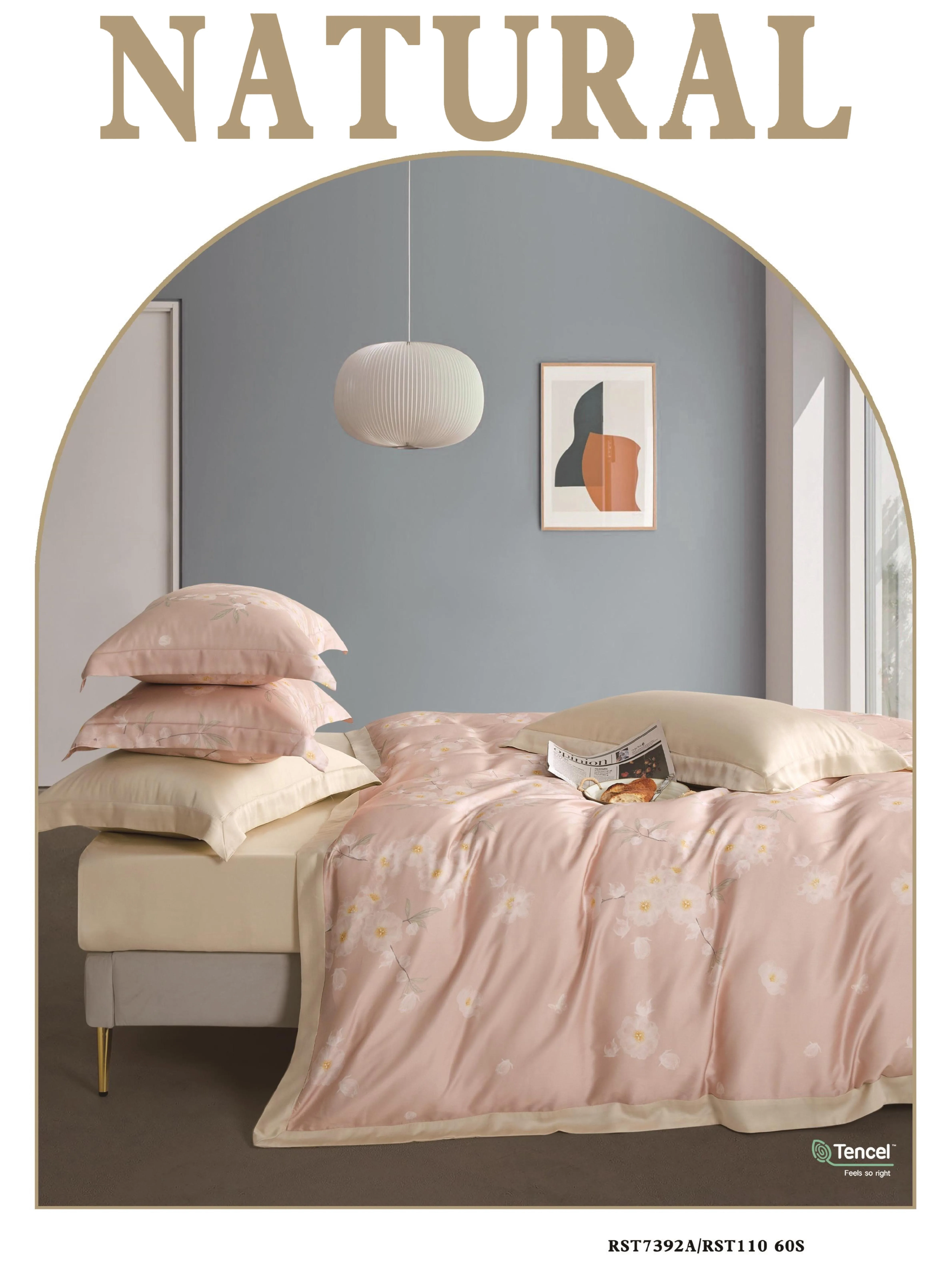 Cleome 100% Lenzing Tencel Bedding Set Duvet Cover Set Hotel Linen Home Textile