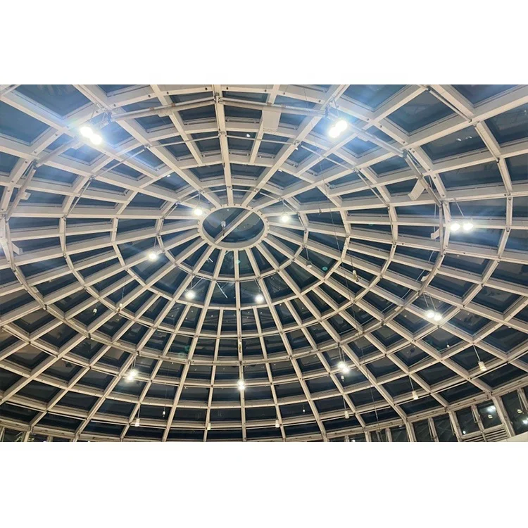 Building Steel Structure Prefab Curved Glass Dome Roof