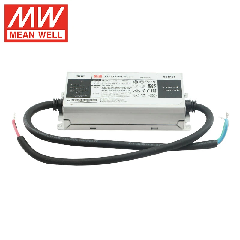 MEAN WELL XLG-75-L-A Constant Power Mode Output Metal Case IP67 Led Driver