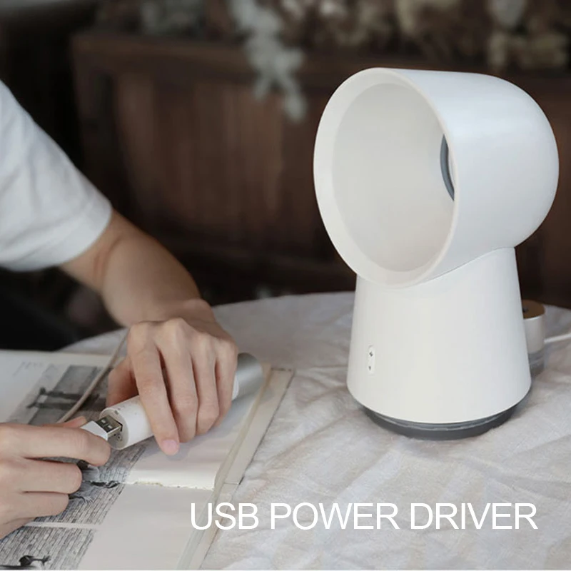 OEM Portable Air Cooler 300ML Humidification Fan Aromatherapy Bladeless USB Fan with LED Night Light