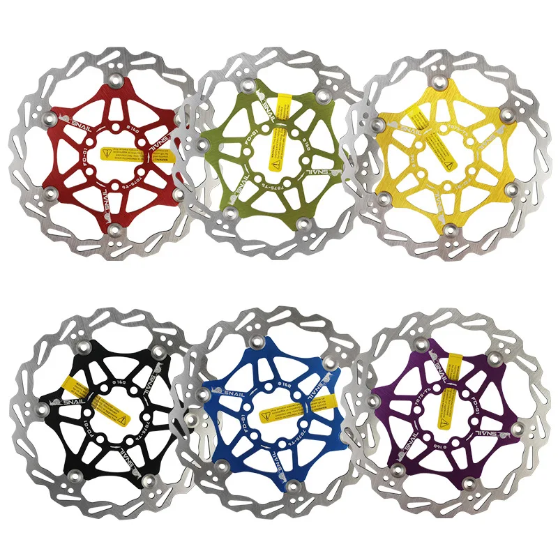 
Bike Brake Pad 160mm Aluminum MTB Mountain Road Bike Floating Rotor Bicycle Disc Brakes with 6 Bolts Fit 